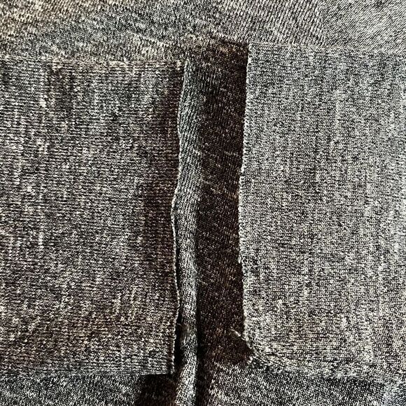 AMERICAN Vintage gray long sleeve crossover top raw hemline at sleeves SZ M - Picture 8 of 12